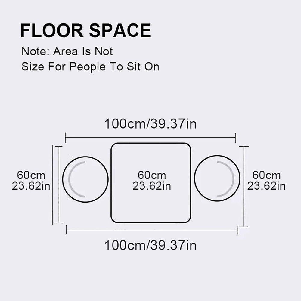 3 Piece Square Dining Table Set, Negotiation Reception Leisure Table with 2 C...