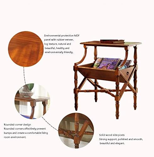 Telephone Table, Solid Magazine Rack/Sofa Side End Table,Living Room Newspape...