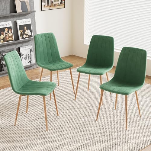 Dining Chairs Set of 4, Modern Kitchen Dining Room Chairs, Ergonomic Velvet D...