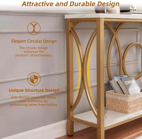 HOMISSUE Living Room Table Set, 55 Inch Entryway Console Table + Rectangle Co...