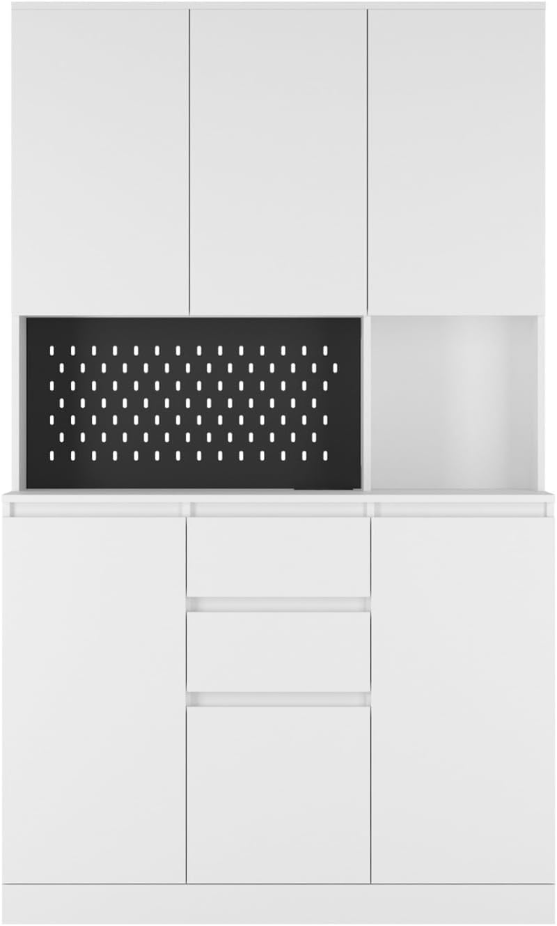 74” Kitchen Sideboard with Charging Function with 6 Doors, 3 Shelves and 2 Dr...