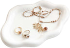 Gifts for Mom White Ceramic Jewelry Dish Tray, Vanity Ring Dish Ceramic Jewlery Trays Trinket Ring Holder, Room Decor Aesthetic,Decorative Cloud Vanity Key Tray Present for Wife Mom Daughter (Cloud)