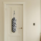 White Leopard Print Plastic Bag Holder, Wall Mount Grocery Bags Organizer, Animal Car Trash Bags, Kitchen Housewarming Gifts for Women Family Friends Grandma Mom, Kitchen Pattern Garbage Bag 60