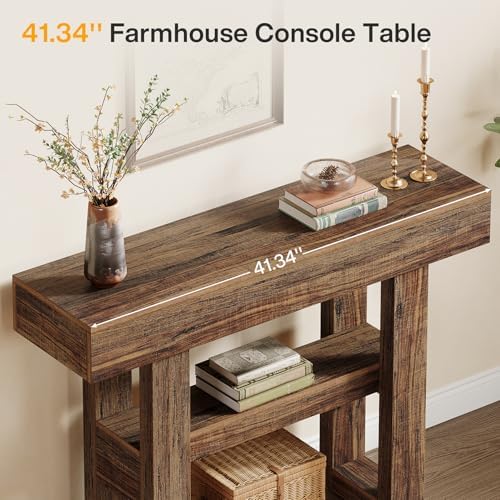Tribesigns 41.34" Farmhouse Console Table, Sofa Table Behind The Couch |...