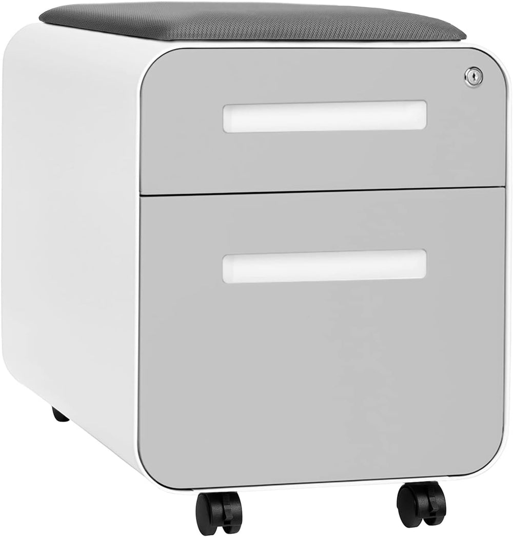 Laura Davidson Furniture STOCKPILE Mini Seated 2 Drawer Mobile File Cabinet w...