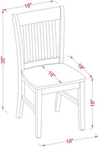 East West Furniture BONO5-LWH-W 5 Piece Dining Set Includes a Round Dinner Table and 4 Kitchen Dining Chairs, 42x42 Inch, Linen White