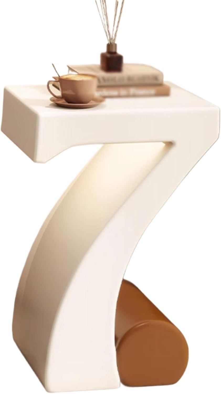Z-Shaped Side Table End Table with Flat Surface, Decorative Accent Furniture ...