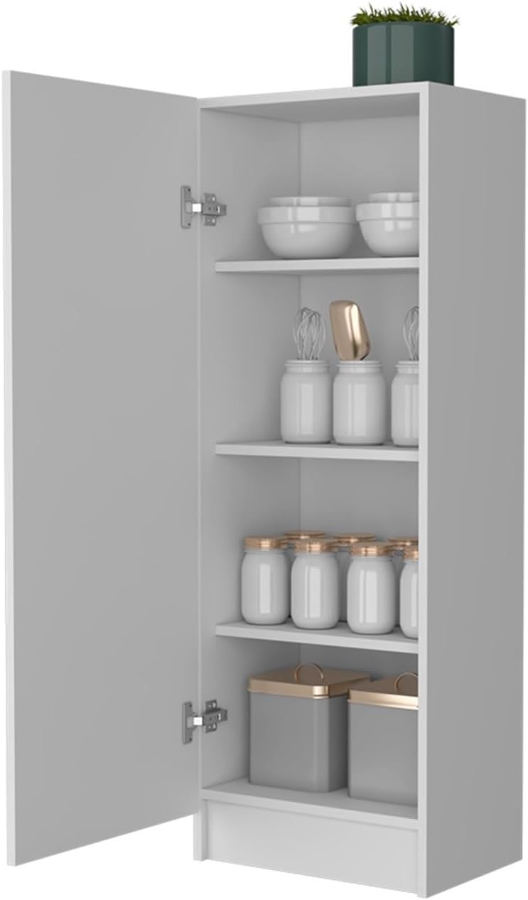 Single Door Pantry, Four Shelves, Small Size, Ample Storage Space,for Kitchen