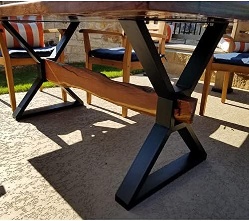 KaKaBB Metal Desk Legs 28 inch, Heavy Duty Industrial Table Legs with Adjusta...