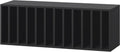 IOTXY DIY Modular Cube Bookcase - CubeXY Customizable Stackable Expandable Basic Shelving Units, 12-Cube Wooden Open Bookshelf with Removable Shelves for Vinyl Record Storage Organizer, Black