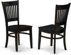 East West Furniture AMVA5-BCH-W 5 Piece Dinette Set for 4 Includes a Round Kitchen Table with Pedestal and 4 Dining Room Chairs, 36x36 Inch, Black & Cherry