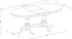 East West Furniture PLAV7-SBR-W 7 Piece Dining Room Furniture Set Consist of an Oval Wooden Table with Butterfly Leaf and 6 Kitchen Dining Chairs, 42x78 Inch, Saddle Brown