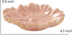 Flower Ring Dish, Ceramic Ring Holder Jewelry Tray Trinket Dish, Fairy Organizer Plate Vanity Decorations, Gifts for Friends Sisters Daughter Mother (Pink)