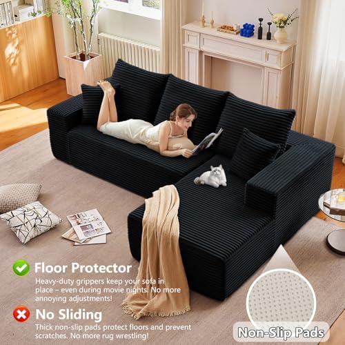 Sectional Couches for Living Room Cloud Couch Sofa with L-Shape Couch in a Bo...