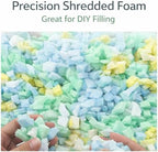 Bean Bag Filler 10lbs, Stuffing for Bean Bag Chair Refill, Shredded Memory Foam Filling for Punching Bag, Couch, Cushions, Dog Bed, Pillows (Multi Color)