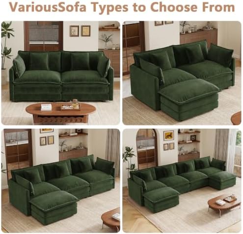mikibama Modular Sectional Sofa, 70.8 Inch L Shaped Couch Set for Living Room...