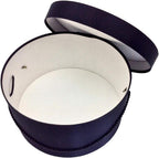 Sarah's Hat Boxes Classic Black Hat Box – 21.5" x 11.5" (Dia. x Ht.) Handmade in USA – Odorless Non-Toxic Adhesive, Cording Handle – Premium Storage for Hats & Accessories
