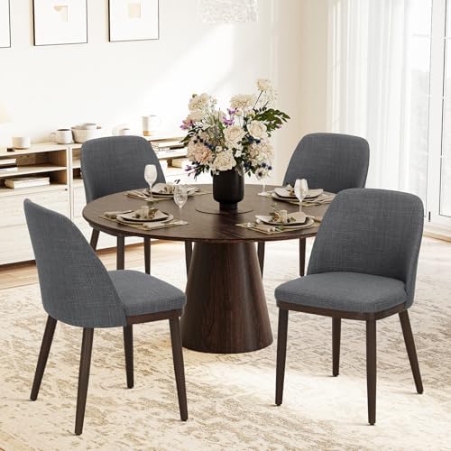 COLAMY Upholstered Dining Chairs Set of 4, Modern Kitchen Chairs with Back, L...