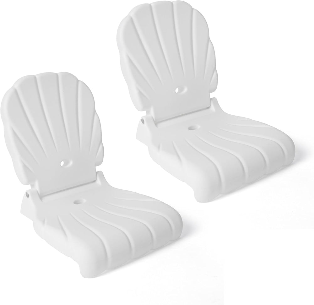 Step2 Seashell Flip Seat 2 Pack, Adult Portable Outdoor Chairs for Poolside, ...