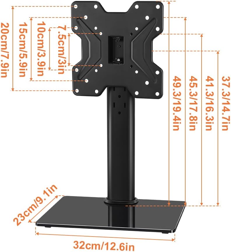 KKTONER Universal TV Stand Base for 13 inch to 43 inch LED TV Table Top TV Mo...