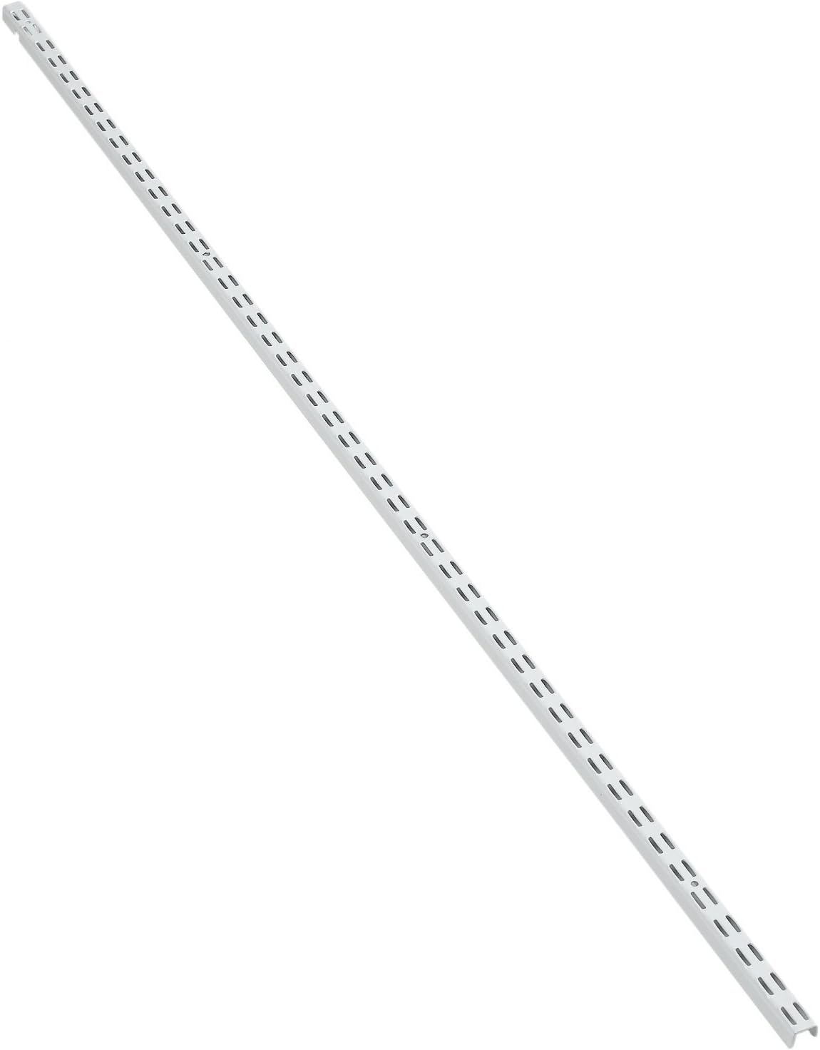 ClosetMaid ShelfTrack White Standard Upright - 12-Inch Double Slot Durable Steel Closet System Hardware for Closets, Pantries, Utility Rooms, and Laundry
