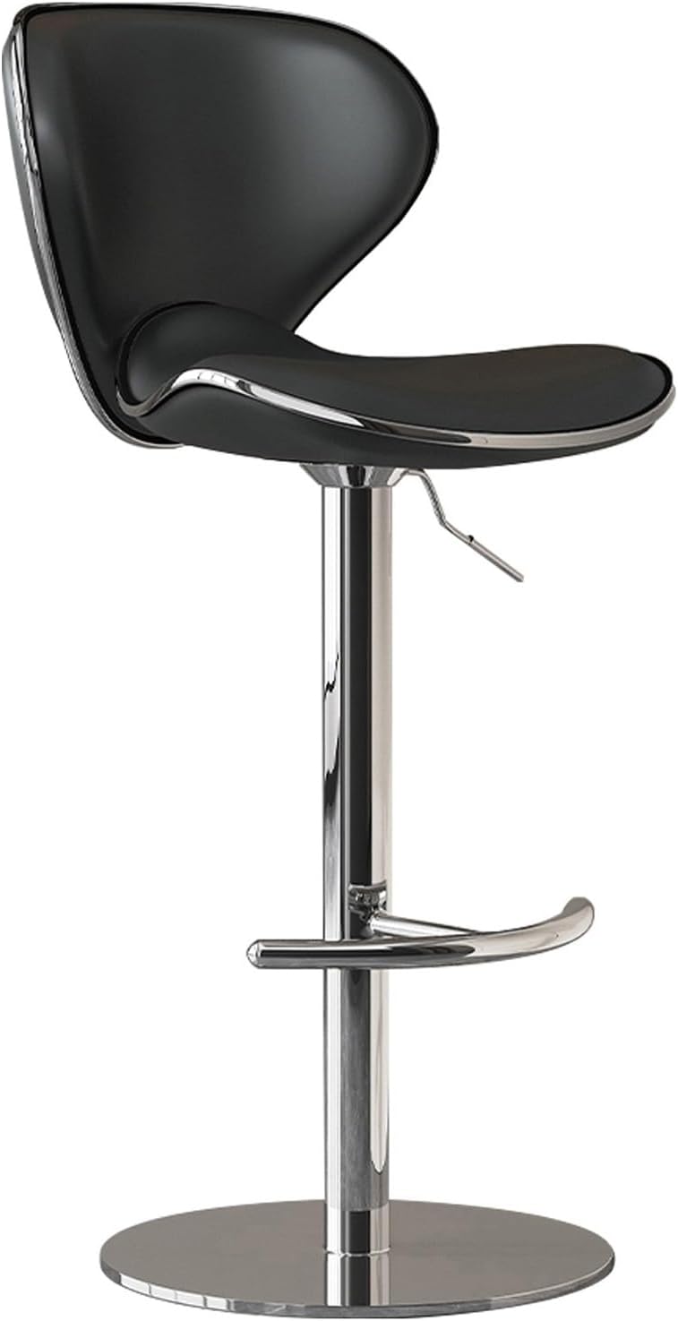 Bar Stools, Adjustable Swivel Barstools, Tall Executive Office Chair, with Comfy Low Back Lumbar Support, for Pub Coffee Home Dinning Kitchen Island(Black)