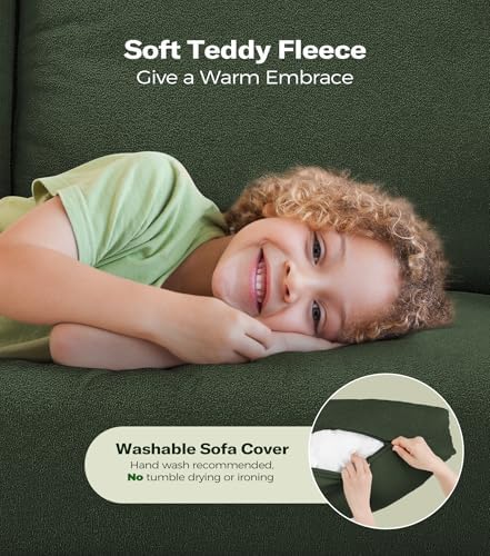 Welzona Loveseat, 51" Small Couch, Teddy Love Seat, Small Loveseat Sofa ...