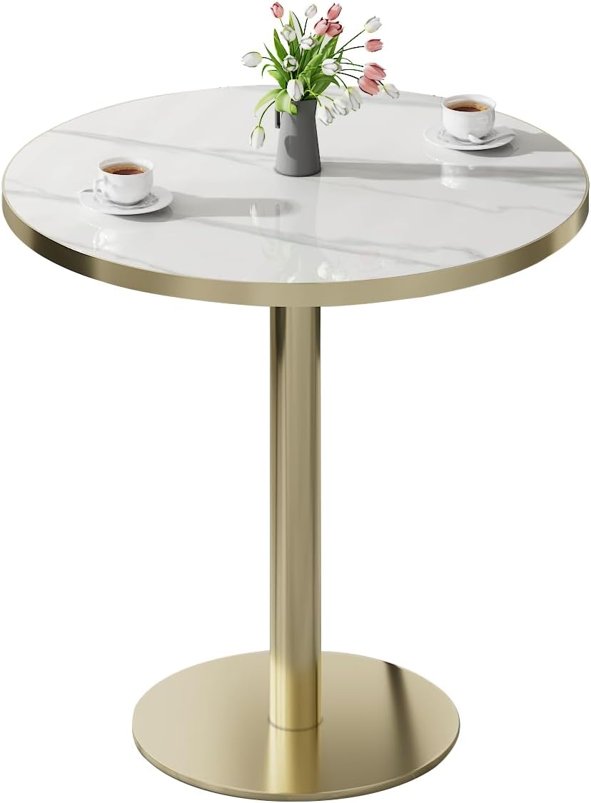 Round Modern Dinning 31.5 inches Bistro Table Tulip with Faux Marble top,Easy...