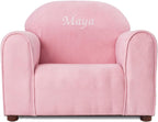 Keet Personalized Toddler Chair, Customize with Name, Soft Microsuede Upholstery, Embroidered Kids Armchair, Sturdy Wooden Frame, Easy to Clean, Ages 2–5, Gift-Ready Toddler Chair for Playrooms.