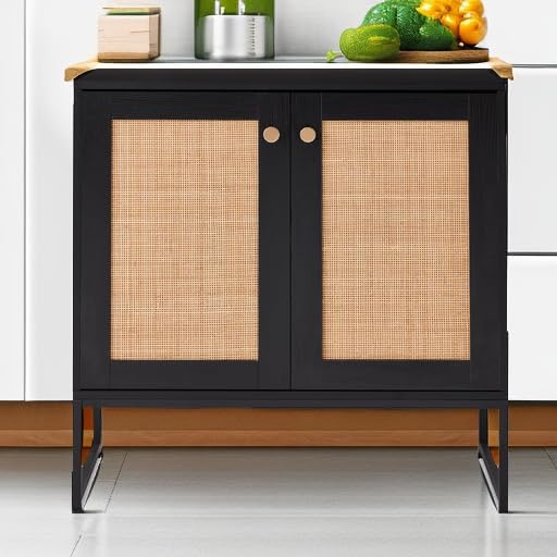 Best Choice Products 2-Door Rattan Storage Cabinet, Accent Furniture, Multifu...