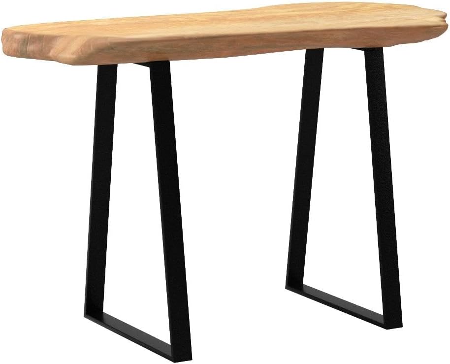 WELLAND Live Edge Cedar Entryway Bench with Metal Legs, 28" | Live edge ...