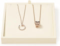 Oirlv Microfiber Jewelry Pendant Display Tray Jewelry Necklace Organizer Display Tray(Beige)