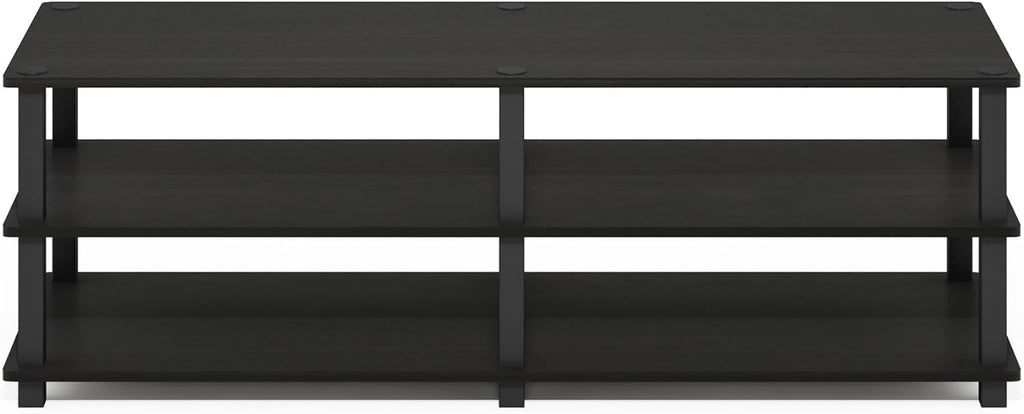 Furinno TURN-S-TUBE Shoe Rack, 3-Tier Shoe Organizer, Shoe Storage Rack with No Tools Assembly, 11.6 x 47.2 x 15.4, for Closet Entryway, Office, Garage, Espresso/Black