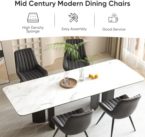 Nalupatio Modern Dining Chairs Set of 4, Comfy Dining Room Chairs with Thick ...