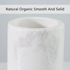 Natural White Marble Toothbrush Holder for Bathroom, Mordern Organic White Marble Toothbrush Cup, Luxury Texture Razor Holder, Razor Organizer for Dressing Table, Countertop, Hotel