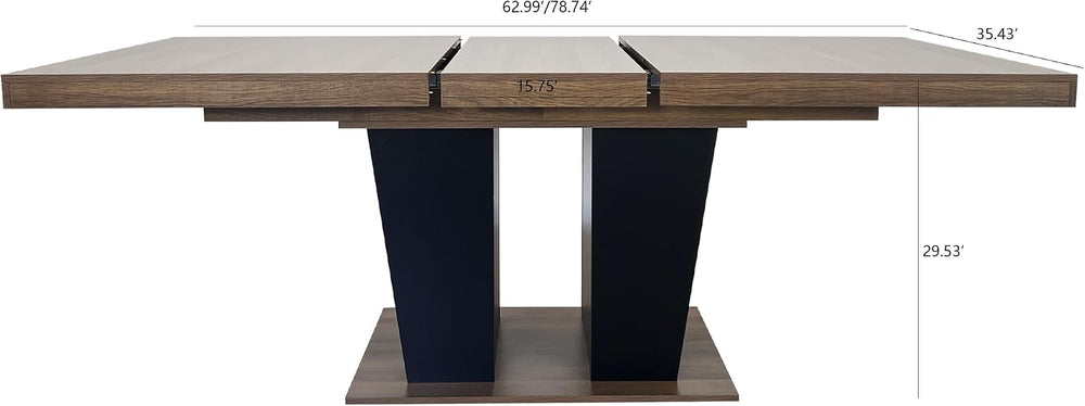 78.74" Extendable Dining Room Table for 4-10 People,Wooden Transformer K...