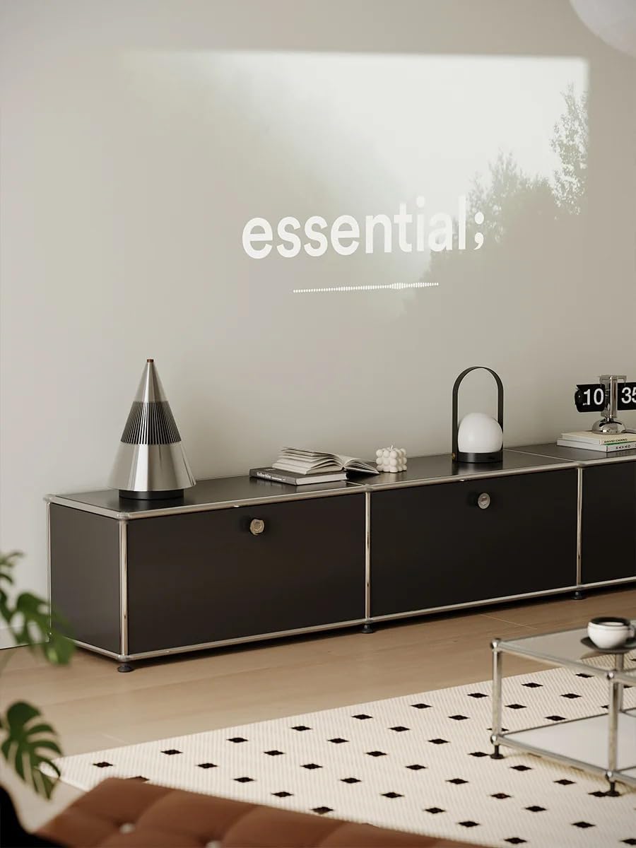 Modern Storage Cabinet Black E Versatile Free-Standing Organizer for Home Off...