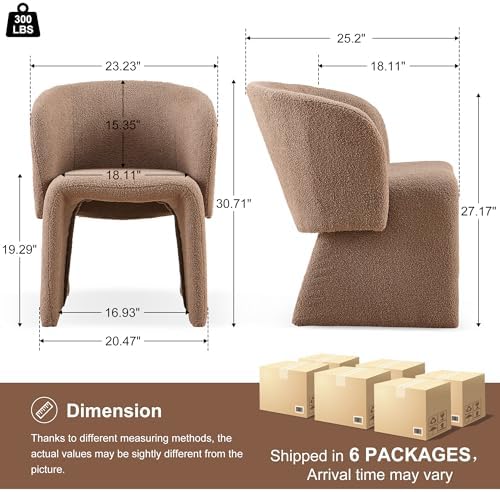Homedot Upholstered Dining Chairs Set of 6, Modern Dining Room Chairs with Ba...
