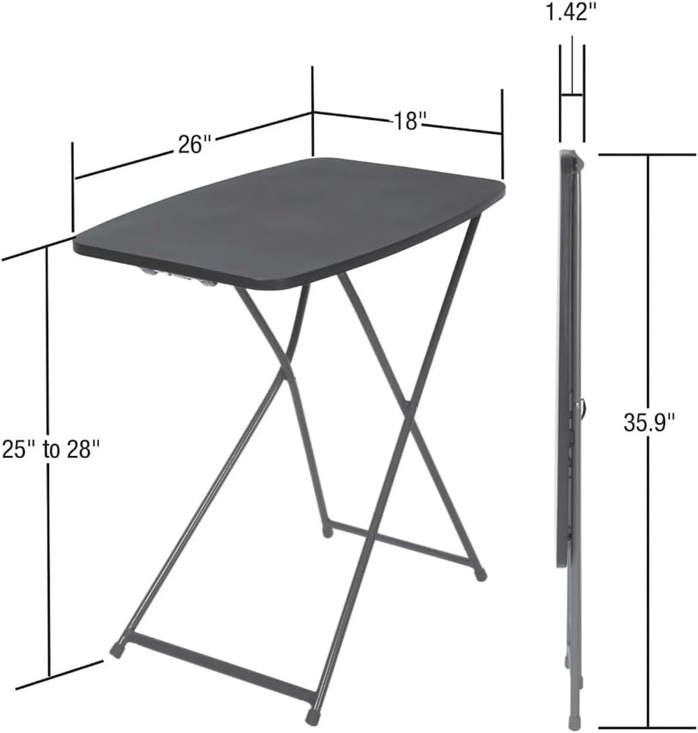 26 Inch Adjustable Height Personal Folding Table - Lightweight Portable Desk ...