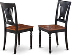 East West Furniture DOPL5-BCH-W 5 Piece Modern Dining Table Set Includes a Rectangle Wooden Table with Butterfly Leaf and 4 Dining Room Chairs, 42x78 Inch, Black & Cherry