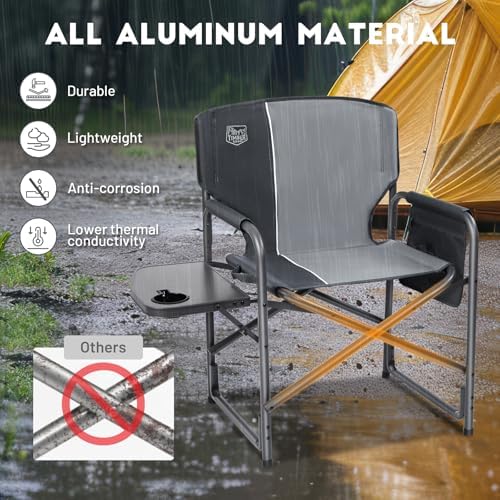 Timber Ridge Aluminum Oversized Camping Chair, Lightweight Portable Directors...