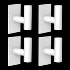 VAEHOLD Wall Towel Hooks, Heavy Duty Sticky Holder Waterproof Towel Hooks for Hanging Coat, Clothes, Closet Hook Wall Mount for Kitchen (White, 4 Pack)