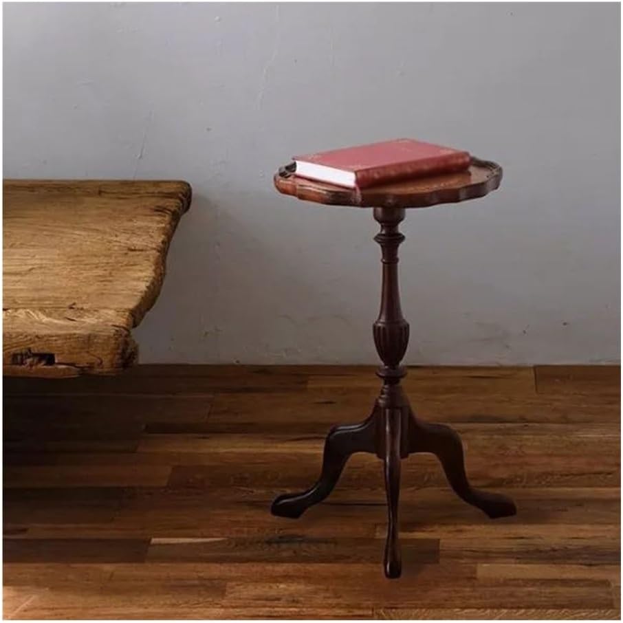 Gilded Retro Style Round Table Sofa Side Living Room Corner Bedroom Storage S...