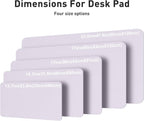Aothia Faux Leather Desk Mat – Large Mouse Pad, Non-Slip PU Leather Blotter, Waterproof Writing Surface for Office and Home (Soft Lavender, 47.2" x 23.6")