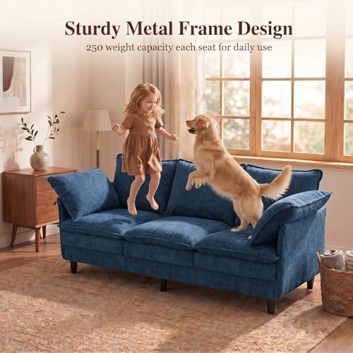 KYJ 69” Small Sofa, Cloud 3-Seat Love Seat, Small Couch for Living Room | 3 L...