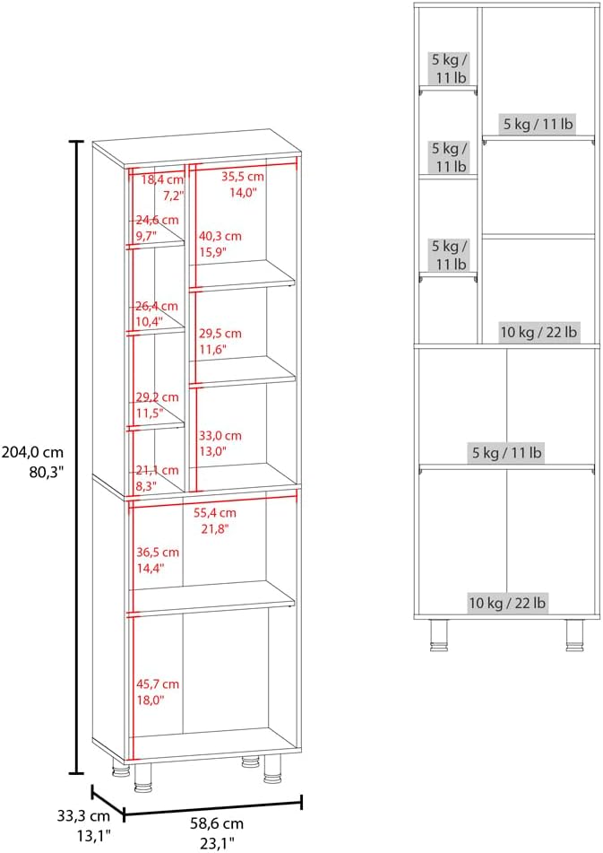 White Pantry Cabinet for Kitchen - Vertical Storage Solution with Modern Silver Handles, Ideal for Compact Spaces, Perfect for Utensils, Linens & Accessories, Durable Design