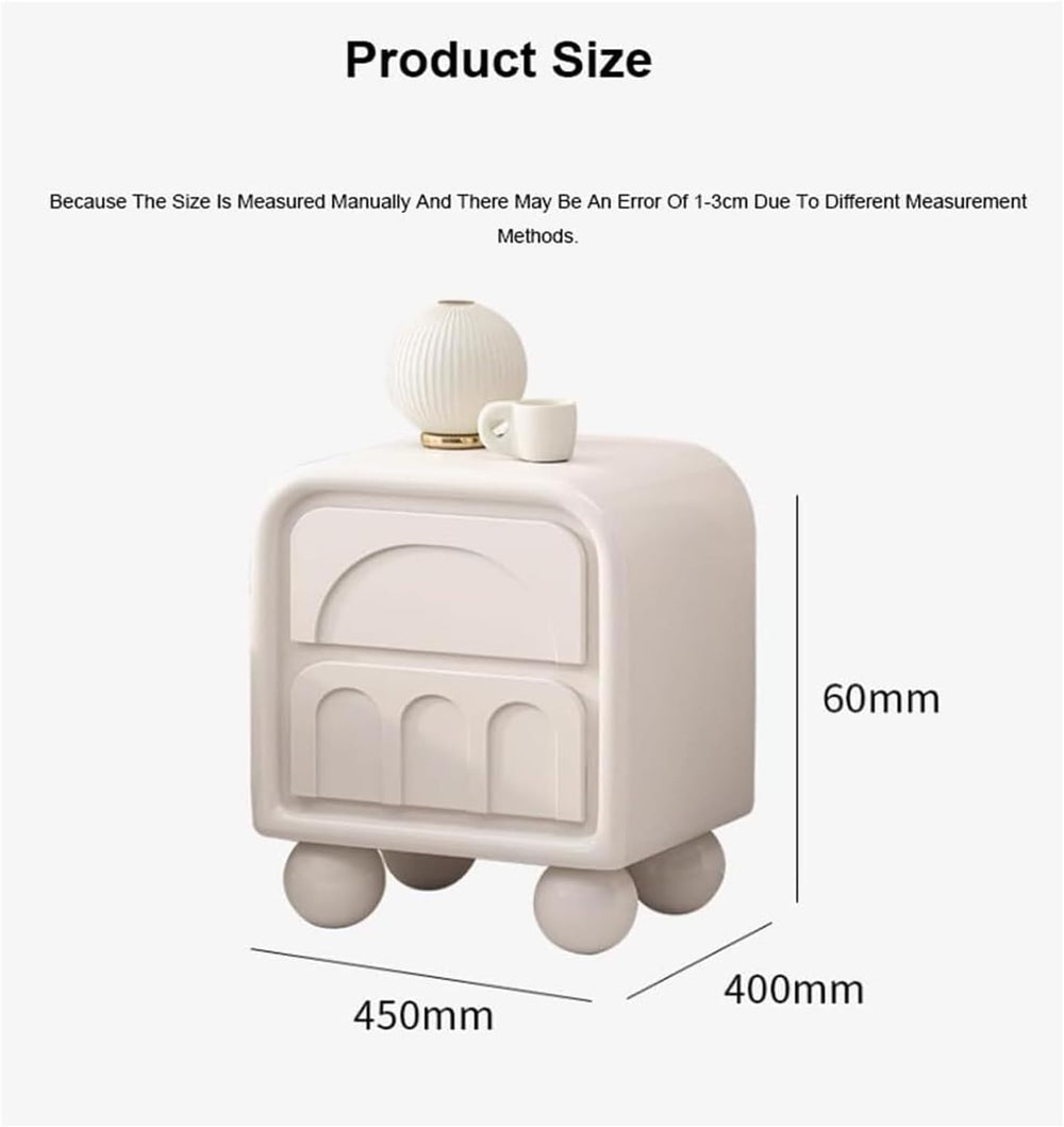Nightstand, Night Stand, Bedside Table W/2 Wooden Drawers Modern Night Stand ...