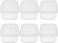 Wakauto 6pcs Small Refrigerator Organizer Bins Food Storage Containers for Fridge Produce Saver Boxes Multipurpose Preservation for Dough Meat Vegetables Kitchen Organization
