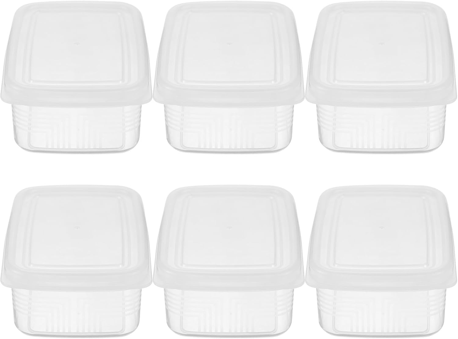 Wakauto 6pcs Small Refrigerator Organizer Bins Food Storage Containers for Fridge Produce Saver Boxes Multipurpose Preservation for Dough Meat Vegetables Kitchen Organization
