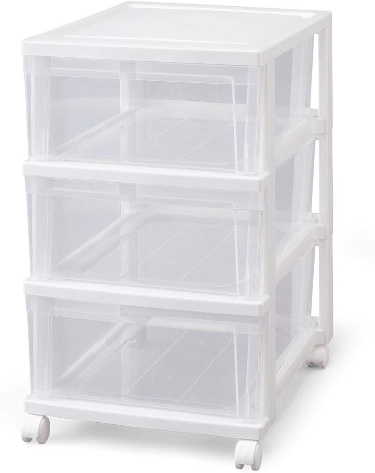 Iris Ohyama NSCLZ503 Closet Chest, White/Clear, Clothes Case, Storage Storage...